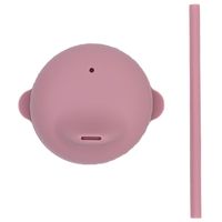 We Might Be Tiny Silicone Cup with Sippy Lid (+ mini straw) Set - Dusty Rose